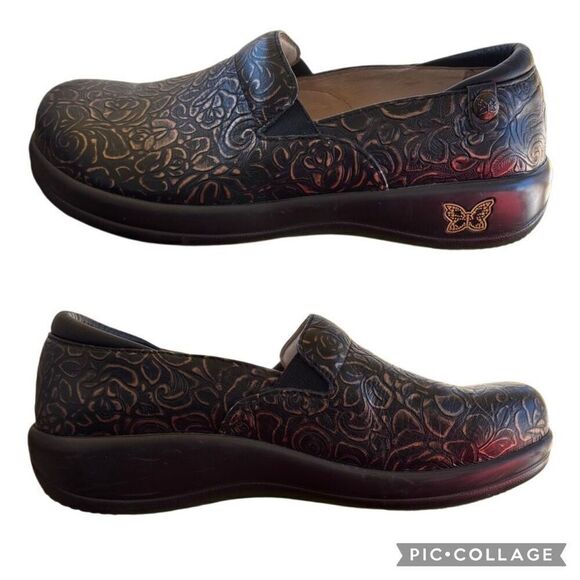 Alegria Keli Professional Bronze Age Leather Slip On Slip Resistant Clog Sz 37 - Picture 5 of 8